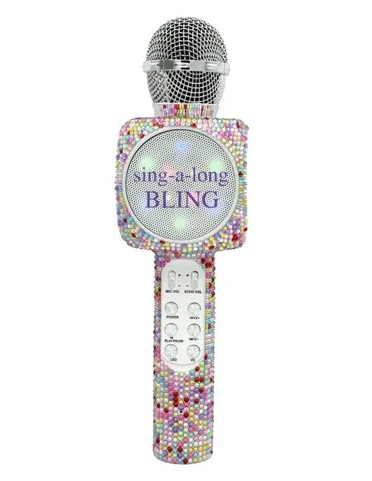 Confetti Bling Karaoke Mic & Bluetooth Speaker.