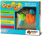 The product box for the Crankity Brainteaser puzzle.