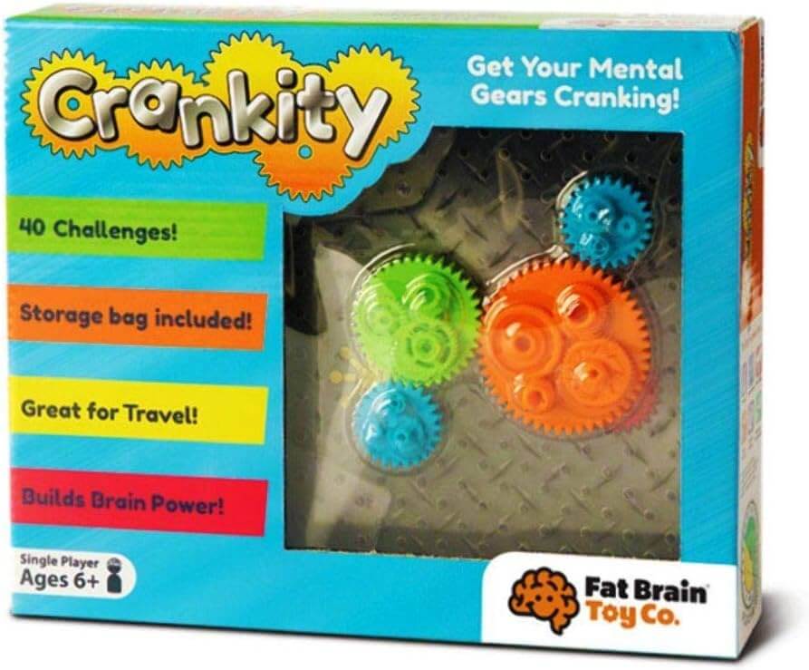 The product box for the Crankity Brainteaser puzzle.