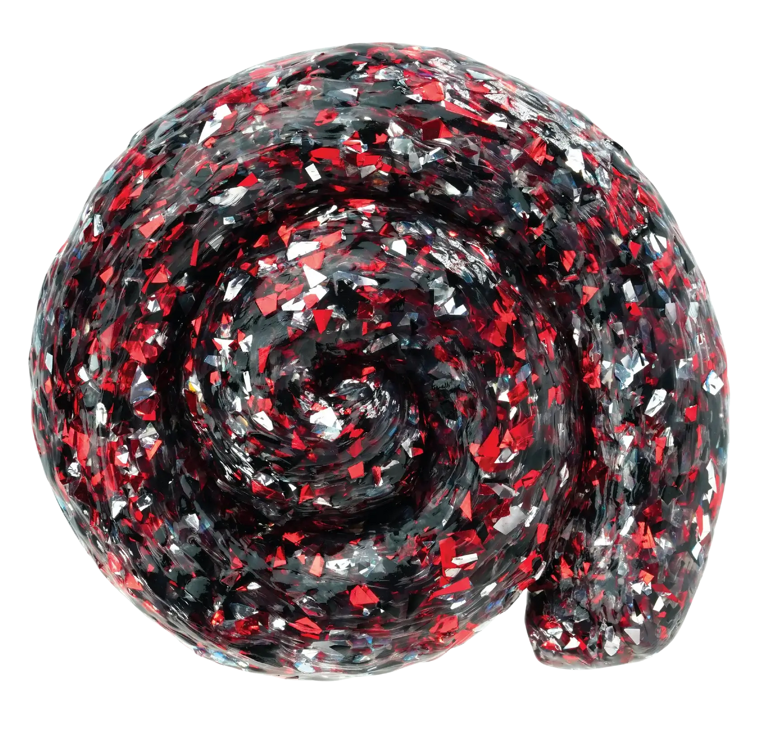 Crazy Aaron's Ninja Thinking Putty twisted into a spiral.