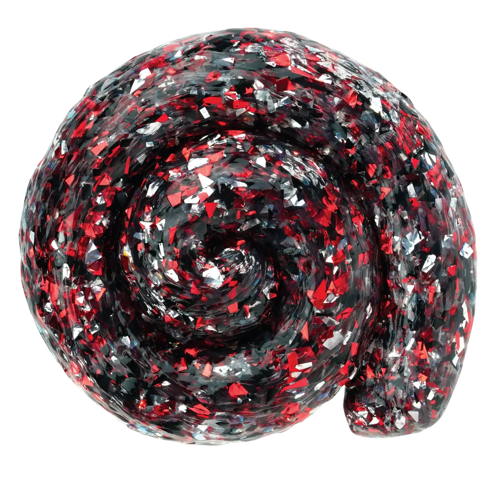 Crazy Aaron's Ninja Thinking Putty twisted into a spiral.