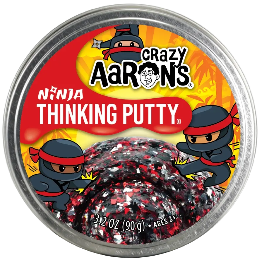 The tin for Crazy Aaron's Ninja 4" Thinking Putty.