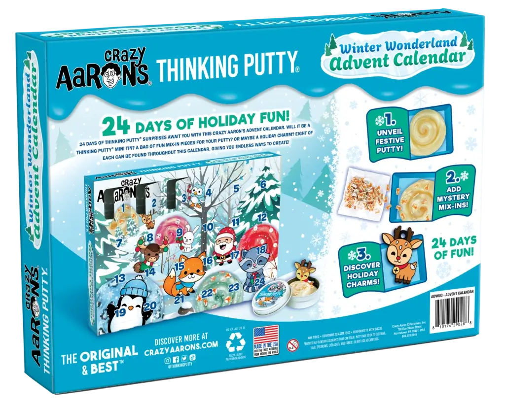 The product box for Crazy Aaron's Winter Wonderland Advent Calendar.