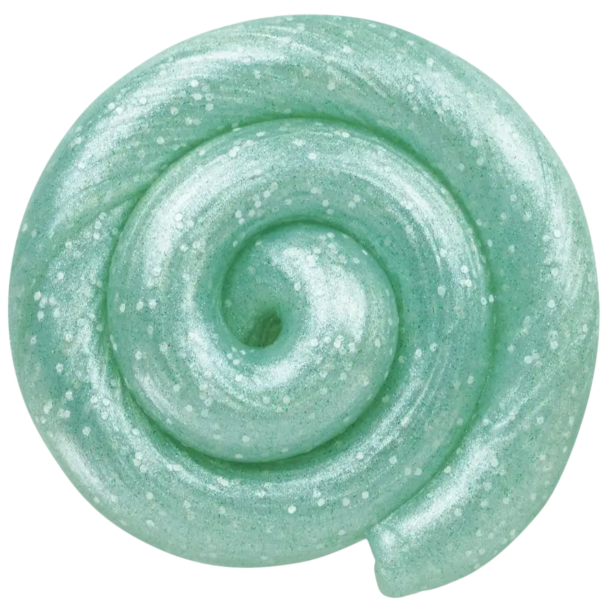A shimmery green Crazy Aaron's Mini Thinking Putty.