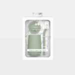 The EZPZ Sage Cup + Straw System in its product package.