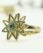 The Dainty Evil Eye Flower Spinner in Solid Copper.