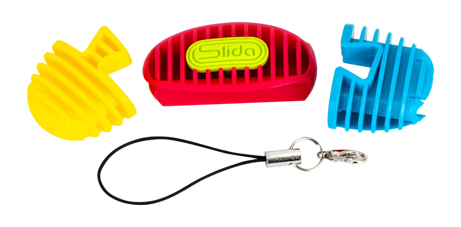 The small pieces of the Duncan Slida Mini Click 3D Puzzle/Fidget.
