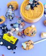 Polished rocks are mixed into the Prickly Pear scented KidDough.