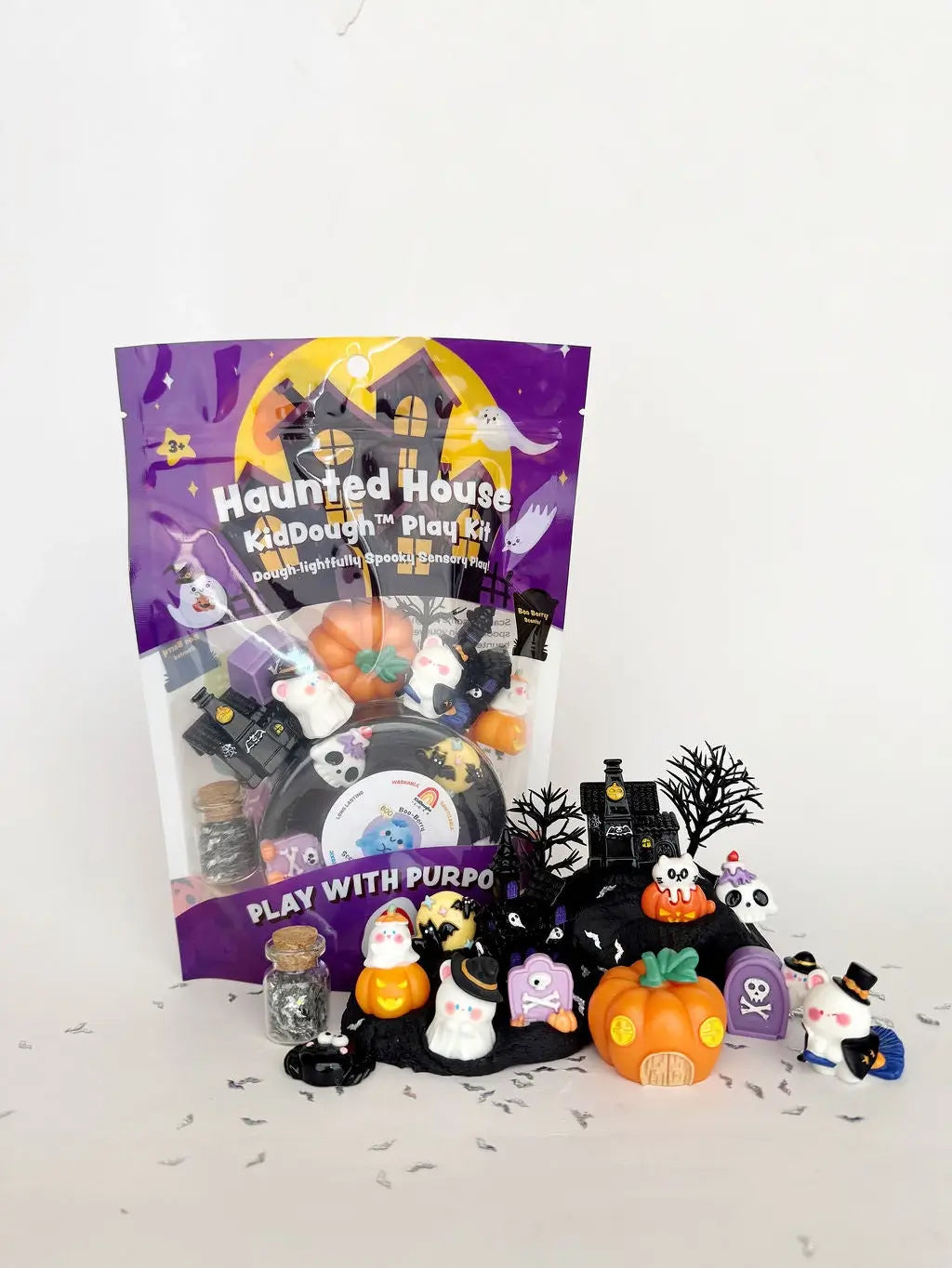 The Earth Grown KidDough Haunted House KidDough Play Kit with Boo-Berry scented dough, 8 oz.