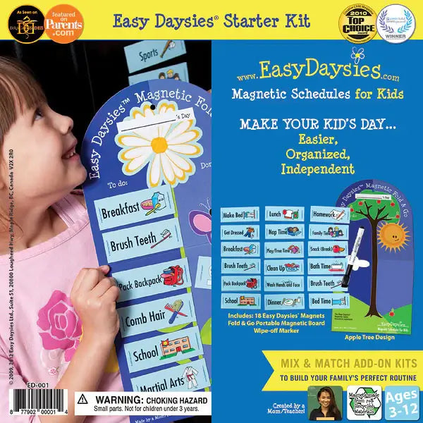The Easy Daysies Everyday Planner Magnetic Daily Schedule Starter Kit.
