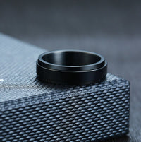 The Black 6mm Band Fidget Ring.