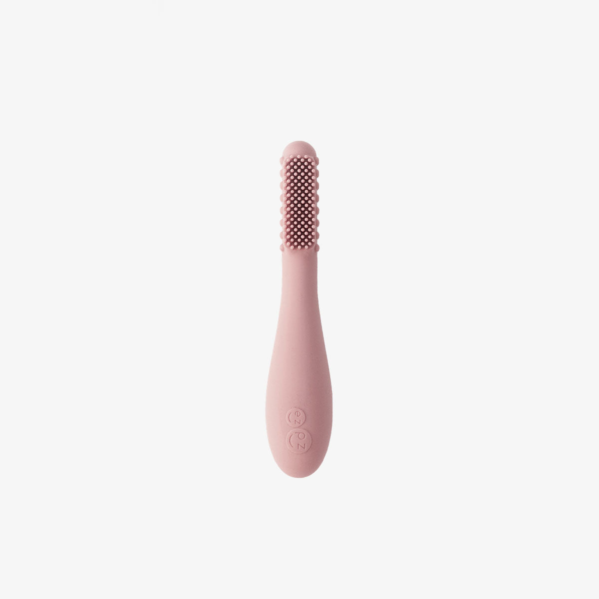 The Blush ezpz Baby-Led Toothbrush.