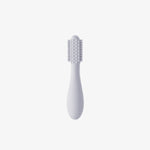 The back of the Pewter ezpz Baby-Led Toothbrush.