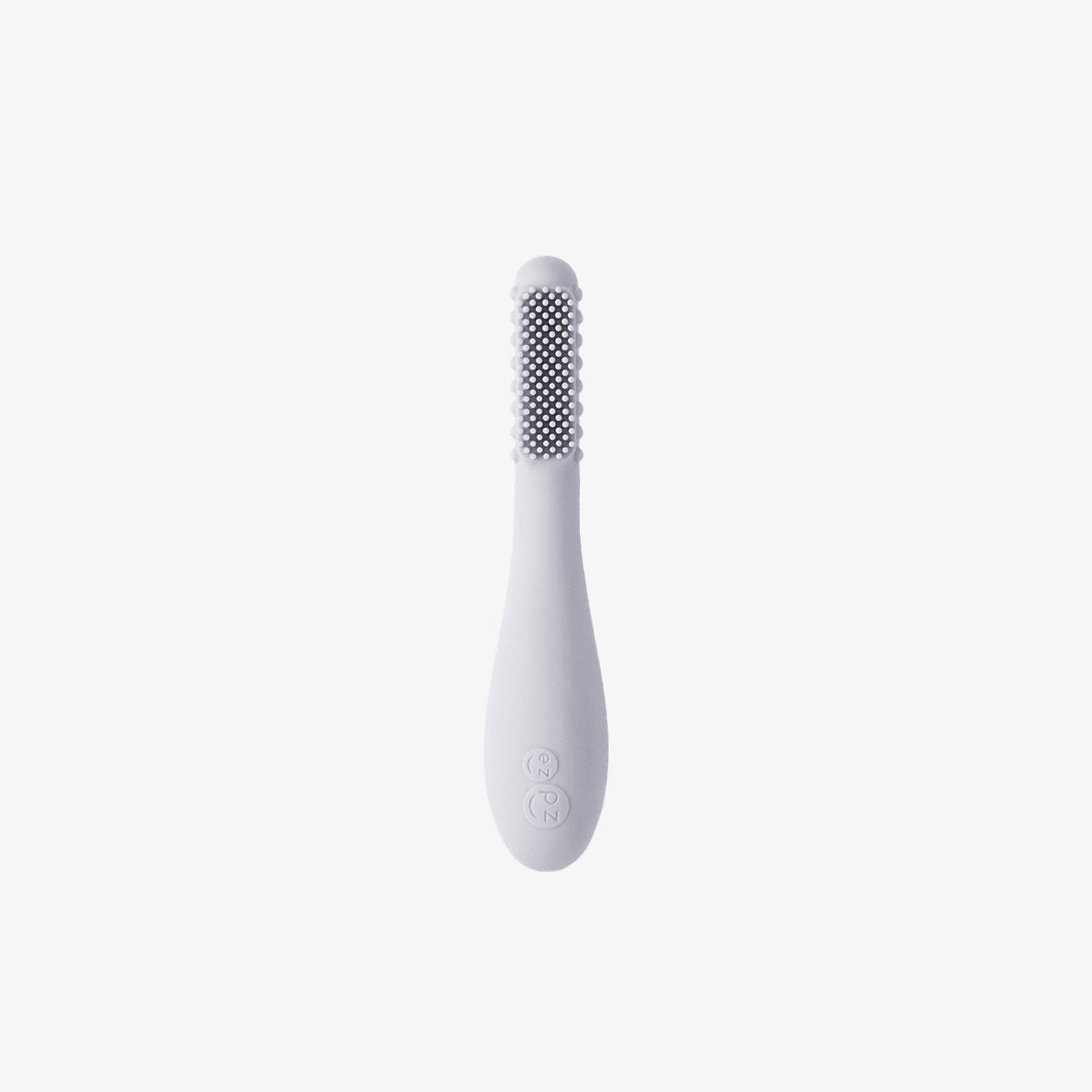The Pewter ezpz Baby-Led Toothbrush.