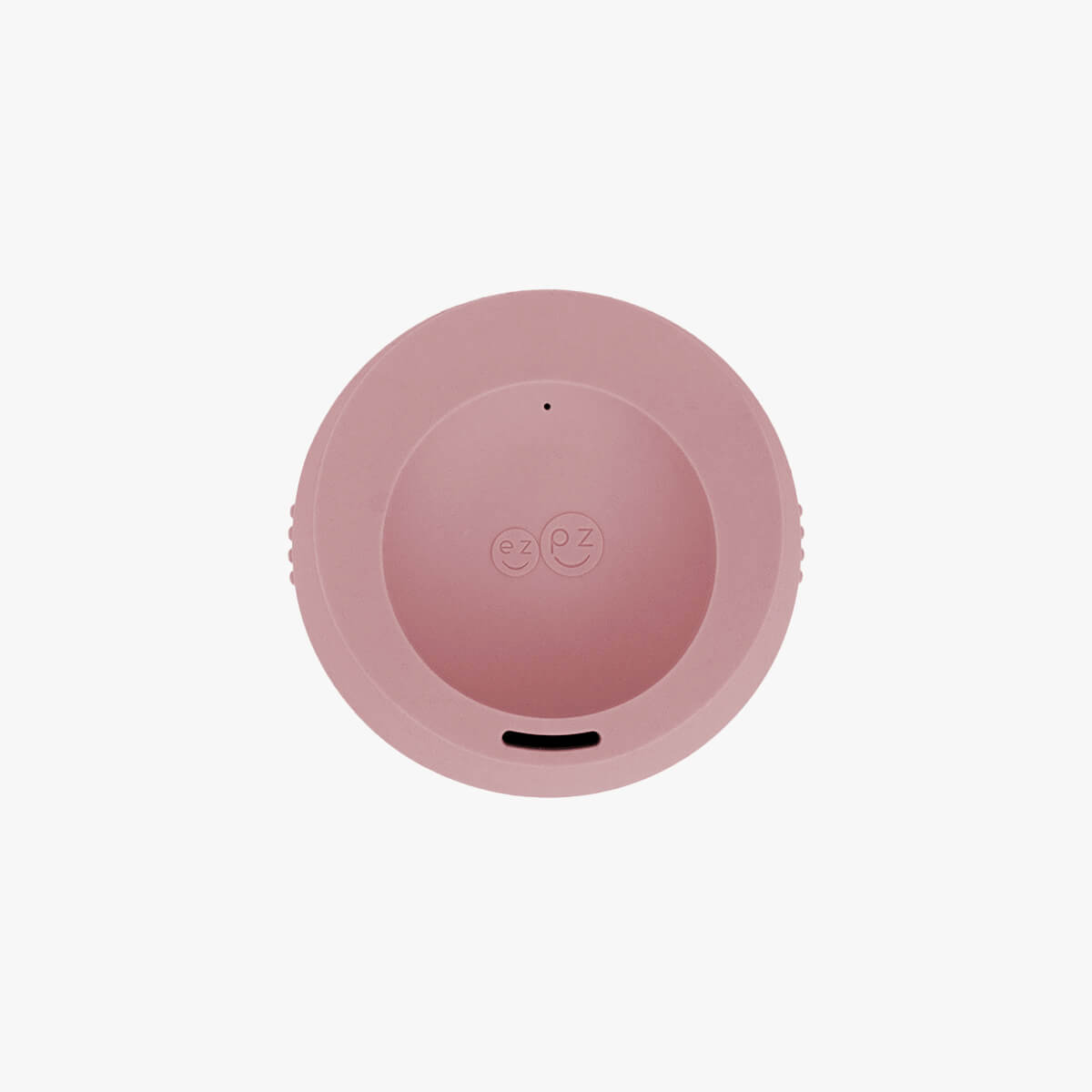 A look at the top of the lid for the Blush 14 oz Cup + Lid by ezpz.