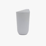 The Pewter colored 14 oz Cup + Lid by ezpz.