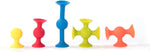 The unique pieces that come in the Mini Squigz 30-Piece Set.