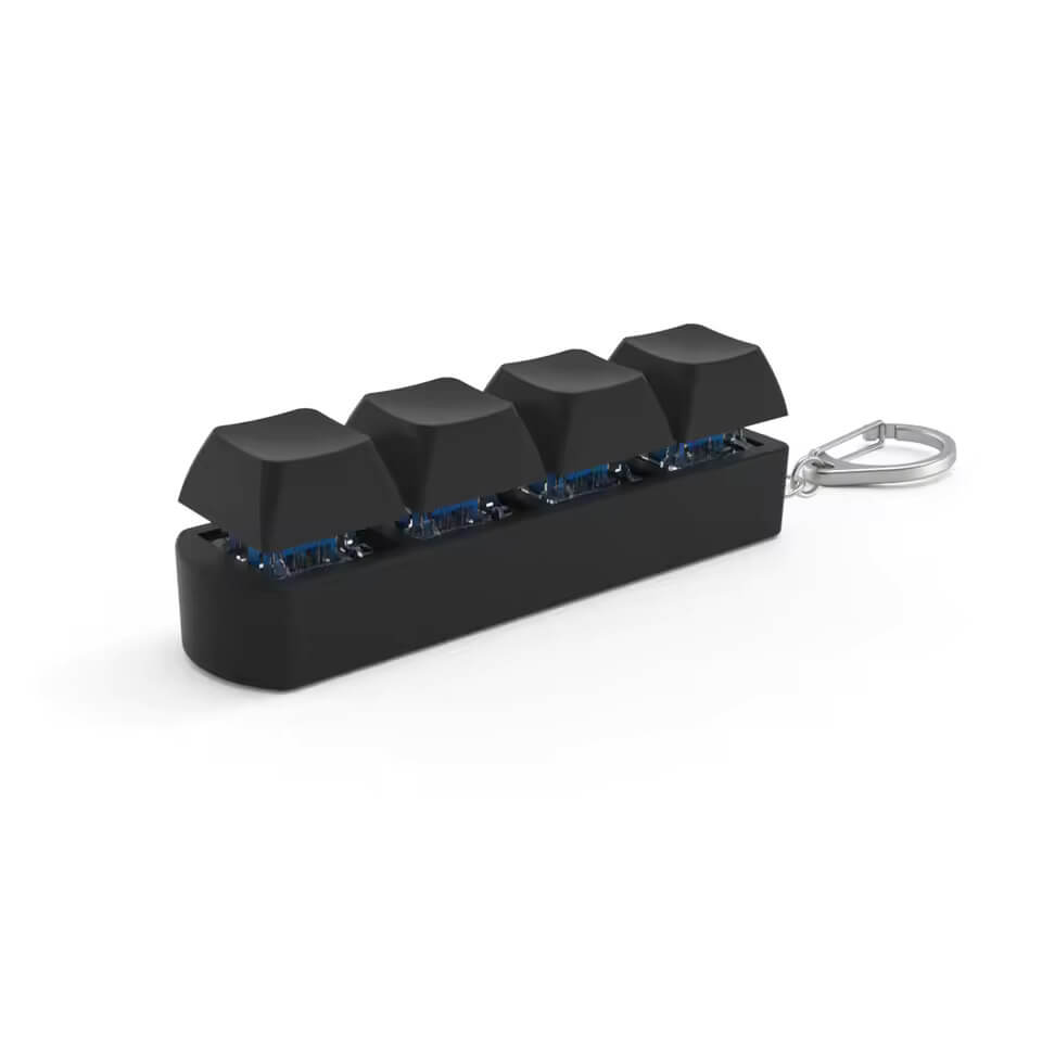 The all black Keyboard Fidget Keychain.