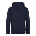 The back of the Navy Youth Fidget Hoodie.