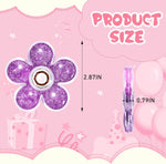 An infographic with the product dimensions of the Flower Flitter Fidget Spinner.