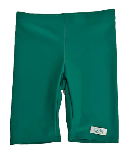 Forest Green Kozie 4-Way Nylon Unisex Sensory Compression Shorts.