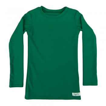 Forest Green Kozie 4-Way Nylon Long Sleeve Plain and Simple Compression Top.