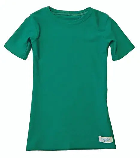 Forest Green Kozie 4-Way Nylon Classic Plain and Simple Compression Short Sleeve Shirt.