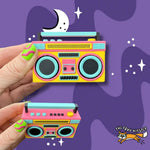 Boombox Fidget Clicker Keychain.
