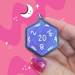 Gamer 20-Sided Dice Fidget Clicker Keychain.