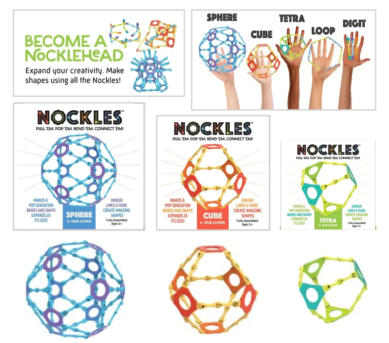 An infographic showing the different types of Nockles.