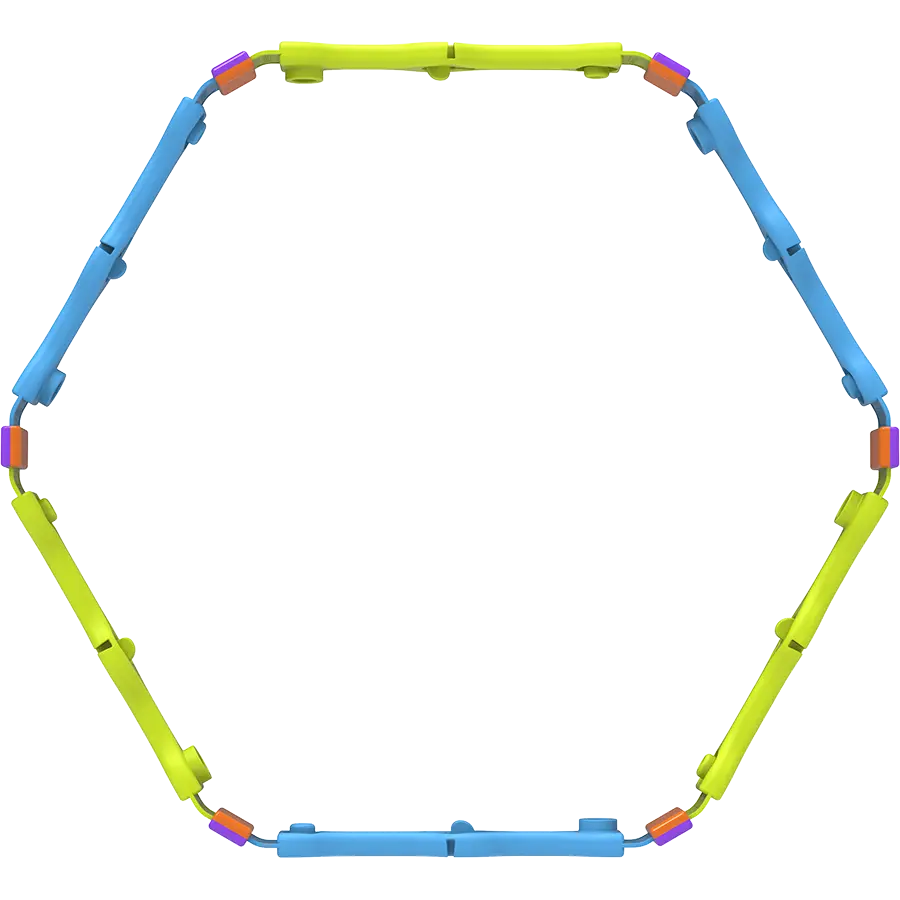 The Nockles Tactile Fidget Toy - Loop (5-Spoke). 