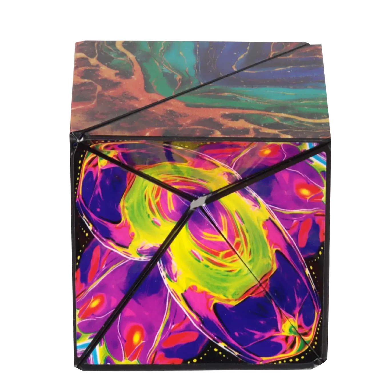 The Shashibo Octa Magnetic Puzzle Cube as a cube.