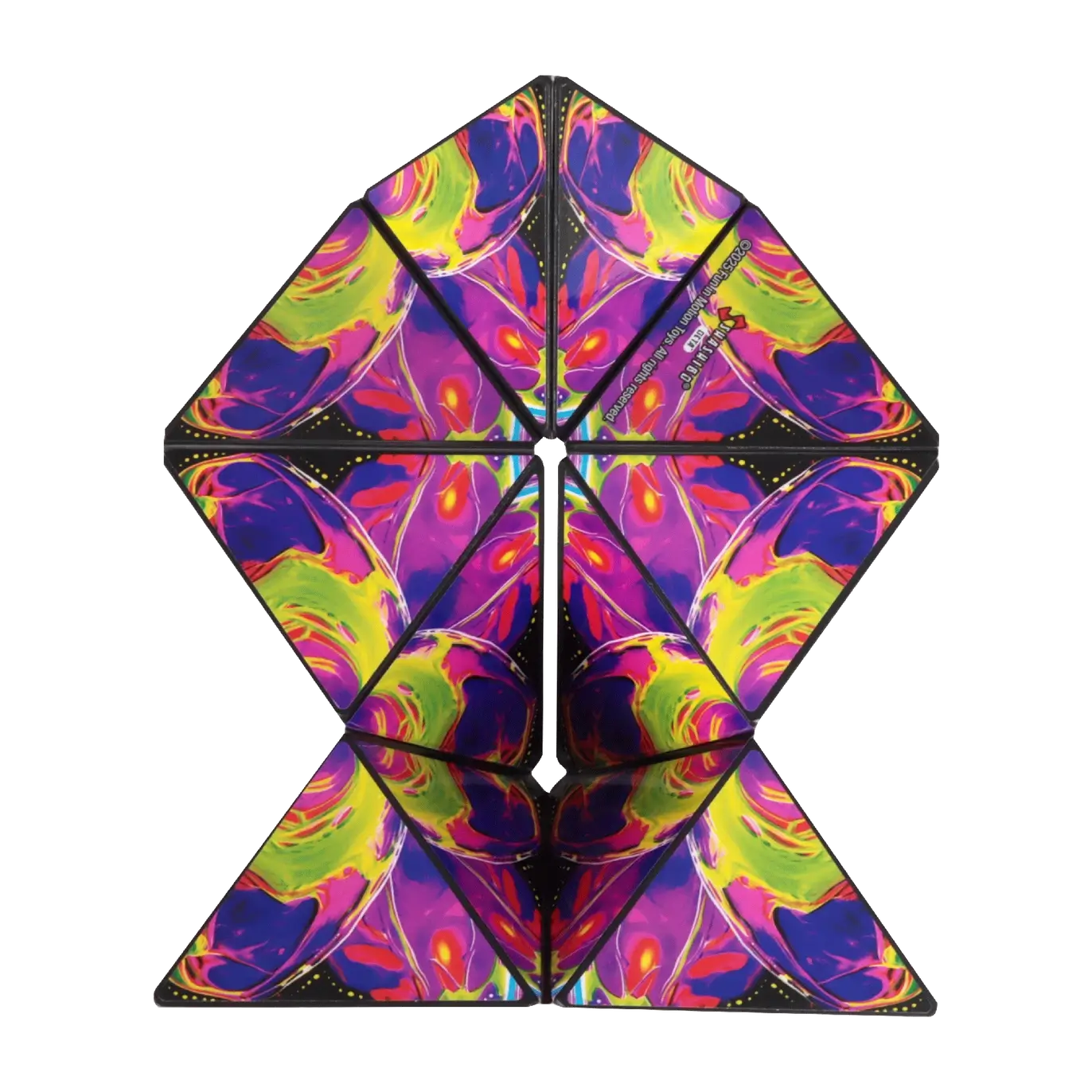 The kaleidoscopic quality of a Shashibo Octa Magnetic Puzzle Cube.