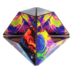One of the many shapes of the Shashibo Octa Magnetic Puzzle Cube.