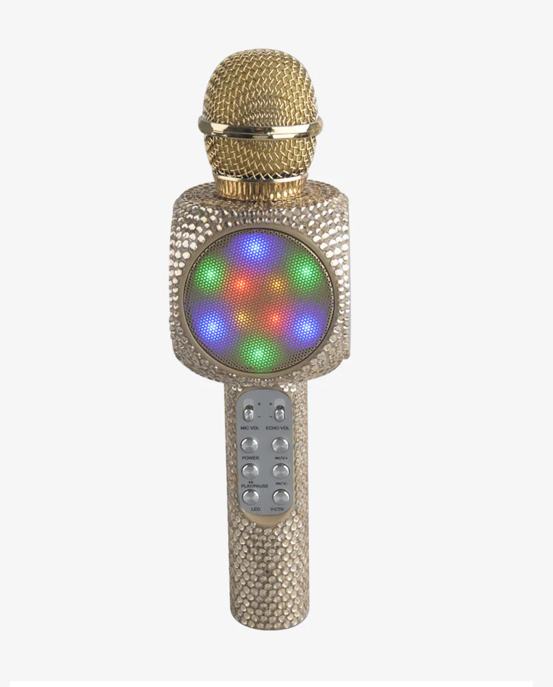 The Sing-A-Long Gold Bling Karaoke Microphone.