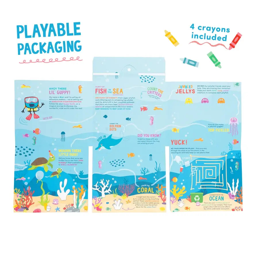 An infographic displaying the playable packaging. 