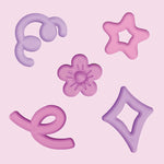 The pink silicone Fun Filler pieces.