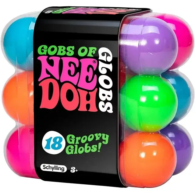 A package of colorful Gobs of Globs Teenie Nee Doh.