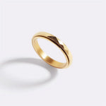 The Mint & Lily Gold Dainty Hammered Band Spinning Fidget Ring.