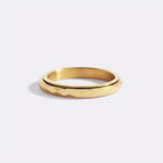The Mint & Lily Gold Dainty Hammered Band Spinning Fidget Ring.