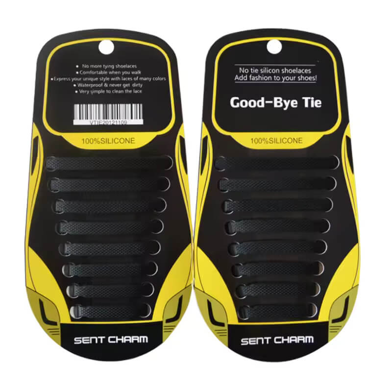 The Black Good-Bye Tie Shoe Laces.