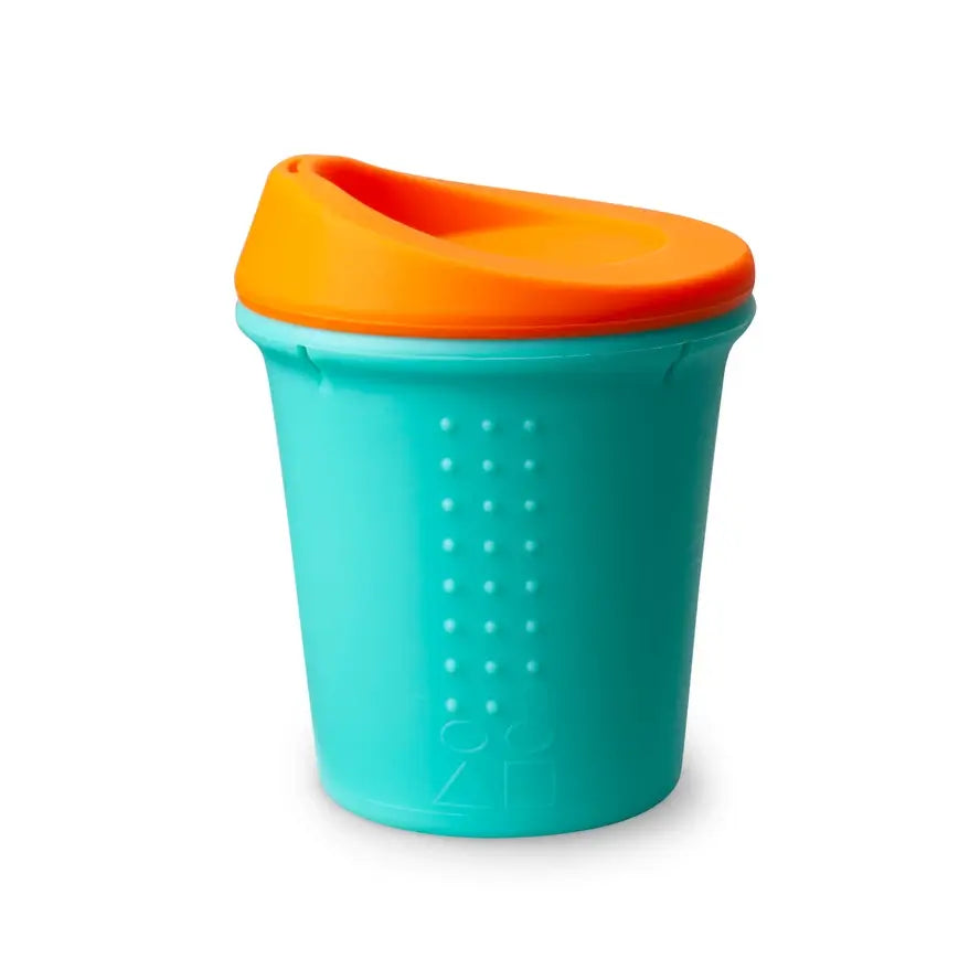 The green 8 oz Silicone Kids to Go Travel Cup.