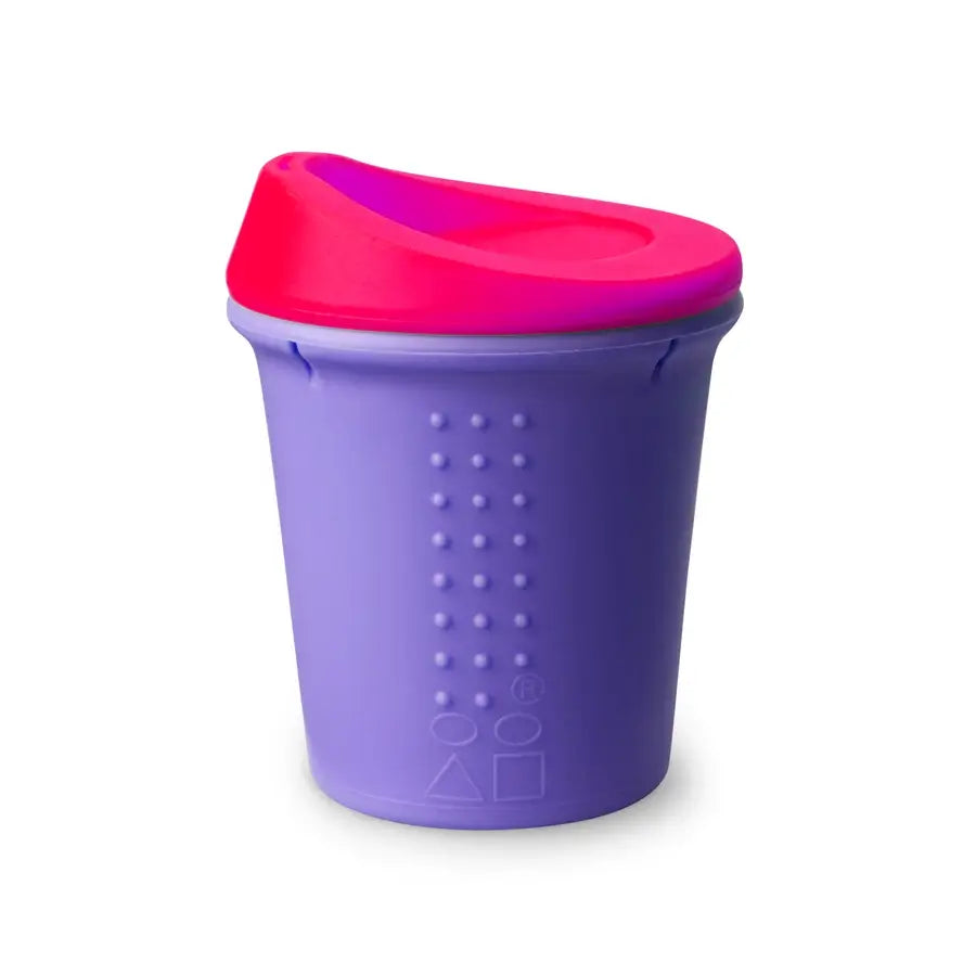 The purple 8 oz Silicone Kids To Go Travel Cup.