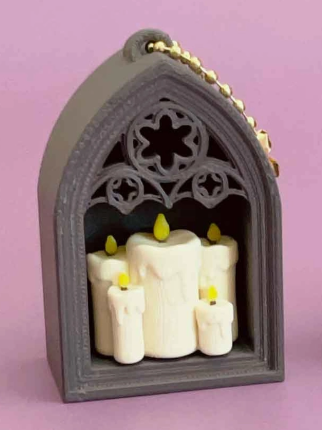 The 1x1 Gothic Library Clicker with Candles.