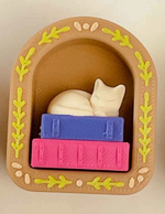 The Mini Book Nook Sleepy Cat Clicker Fidget.