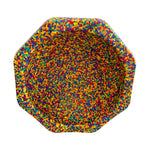 The underside of the Rainbow Confetti Stepping Stone.