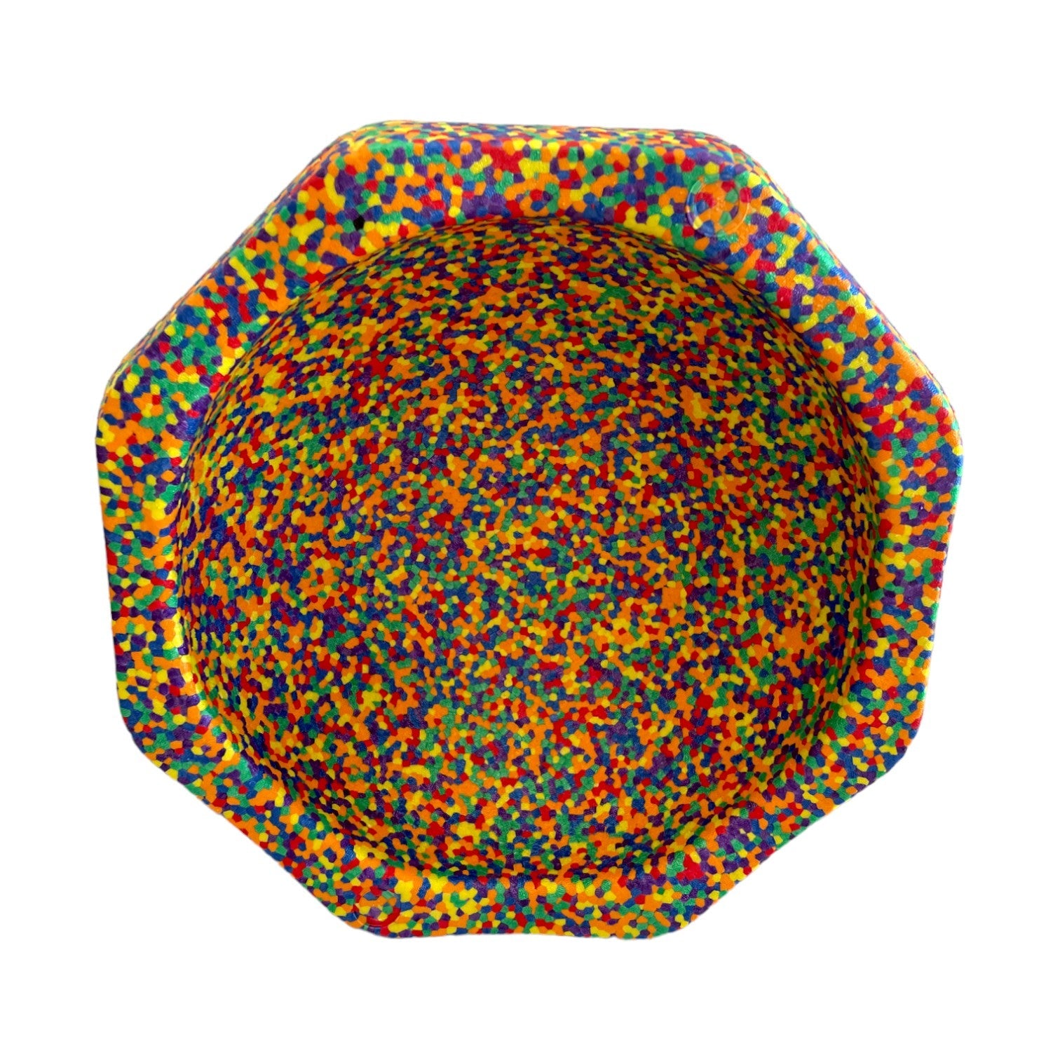 The underside of the Rainbow Confetti Stepping Stone.