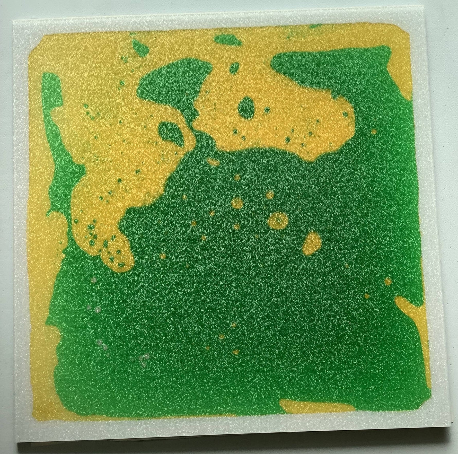 The Green and Yellow Liquid Floor Tile.