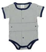 Grey Kozie Medical and G-Tube One-piece Bodysuit - The Charlie.