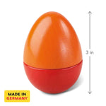 An infographic showing the 3" dimensions of the Fun With Sounds Wooden Eggs.